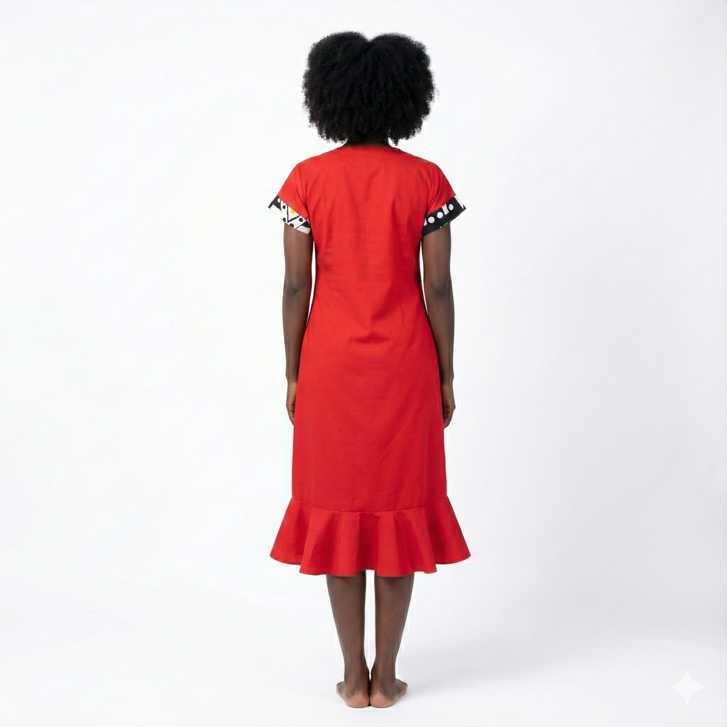 Tunic with buttons at the front