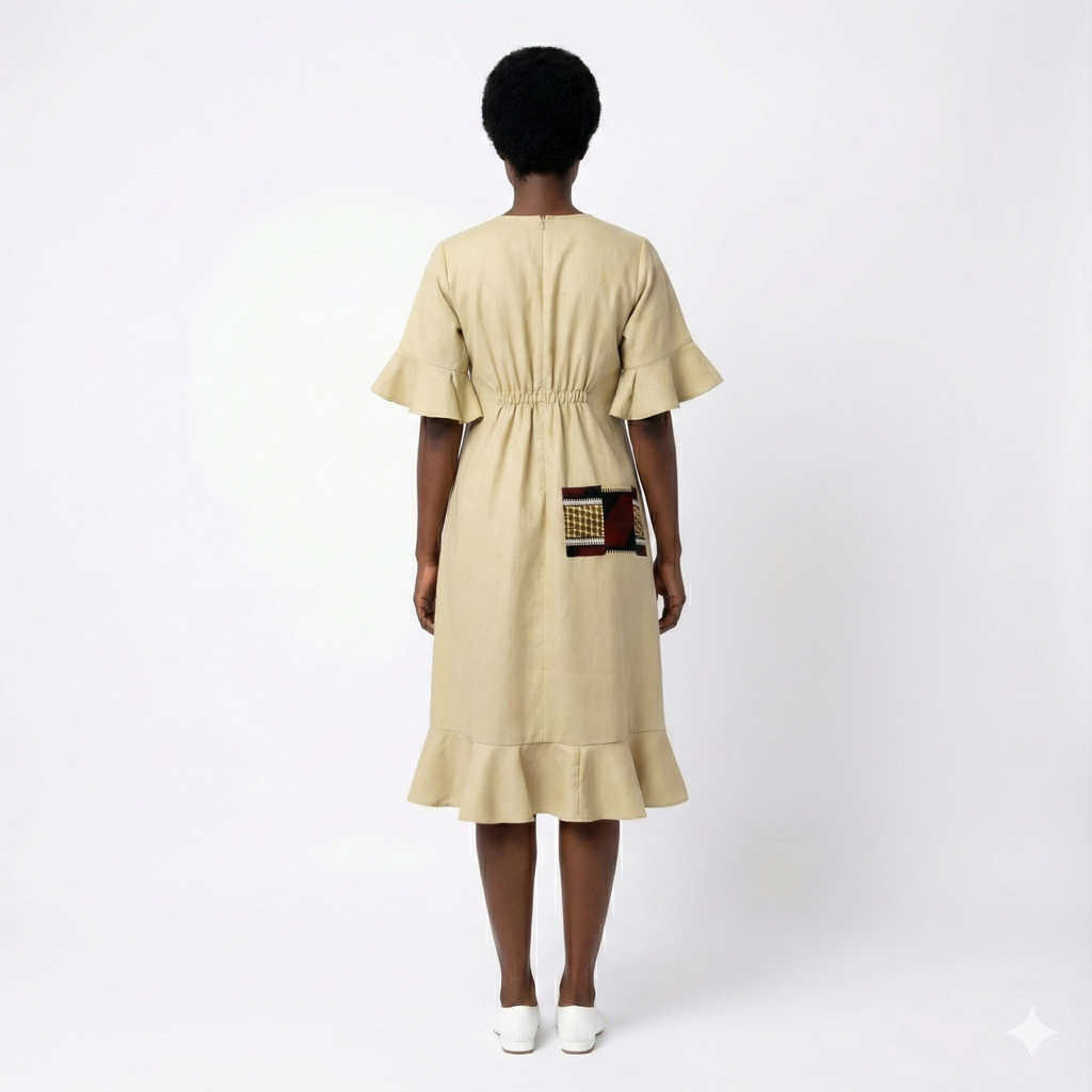 Tunic with buttons at the front