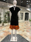 Vestido casual manga japonesa com cinto sem presilha